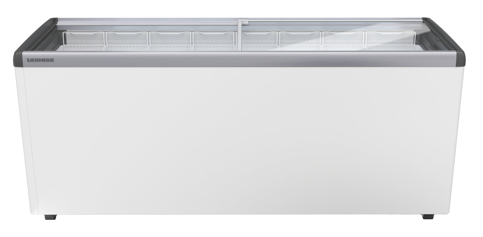 Gefriertruhe (mit Glasschiebedeckel), Stahl und Glas, Weiß, 1,144kW, 230V, 594L, 1885x660x825mm (EFE 2252)