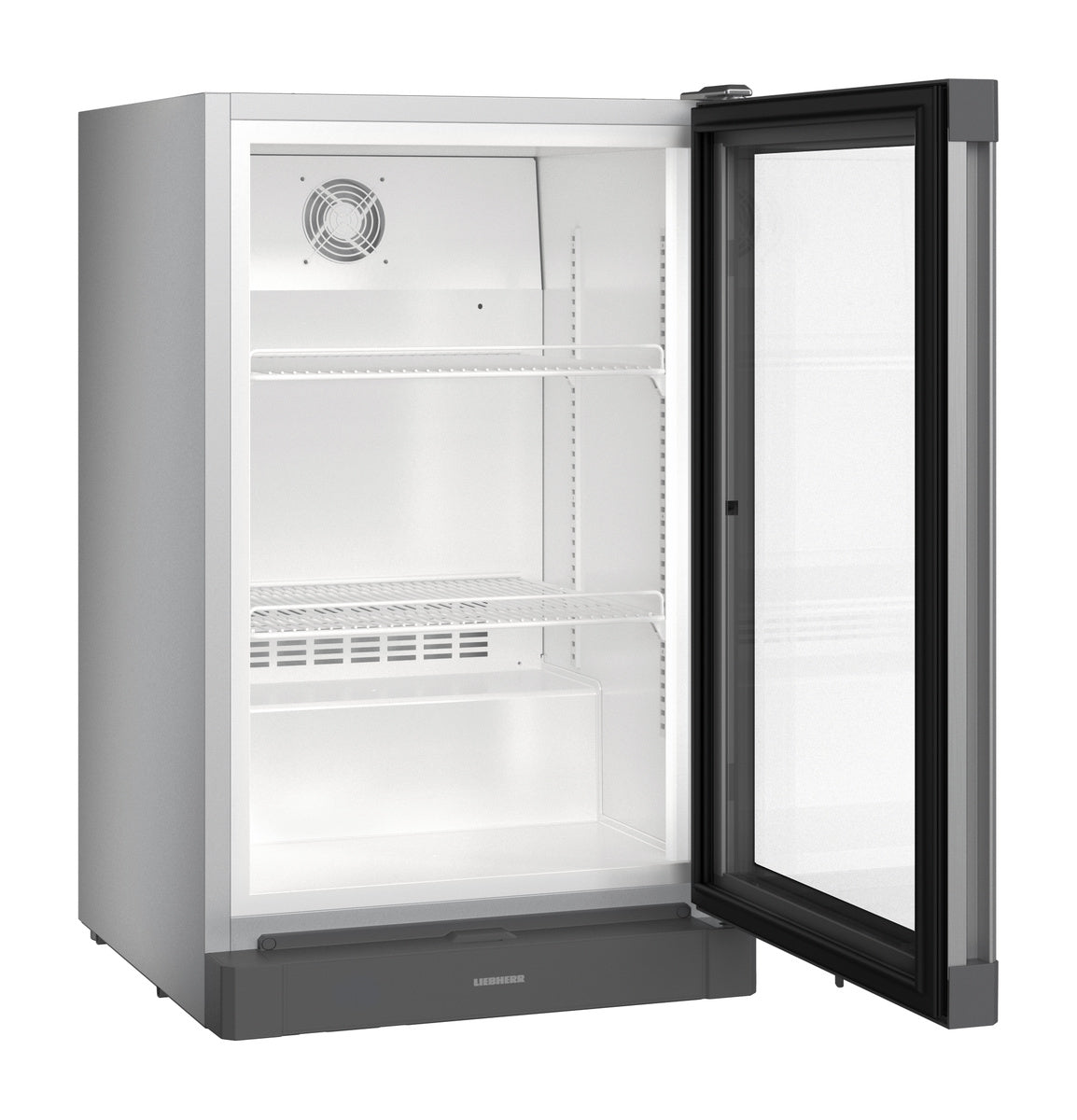 Thekenkühlschrank "Premium" (mit Umluftkühlung), Stahl und Glas, Silber, 0,312kW, 230V, 106L, 497x549x830mm (BCv 1103)