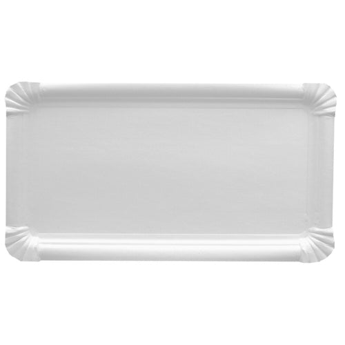 Papstar 1x 250 Teller, Pappe [ff] eckig 18 cm x 33 cm weiss
