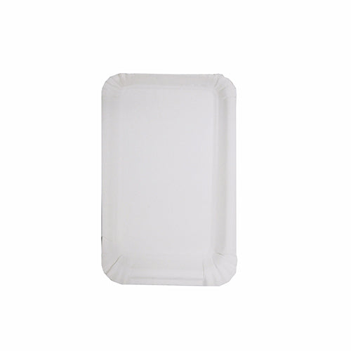 Papstar 12x 250 Teller, Pappe [rc] eckig 10 cm x 16 cm weiss