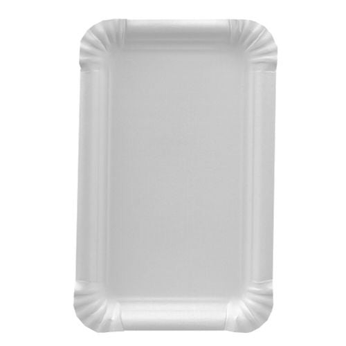 Papstar 4x 250 Teller, Pappe [ff] eckig 11 cm x 17,5 cm weiss
