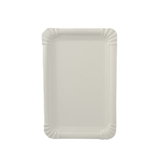Papstar 4x 250 Teller, Pappe [ff] eckig 13 cm x 20 cm weiss