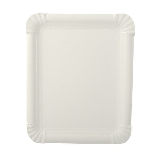 Papstar 2x 250 Teller, Pappe [ff] eckig 16,5 cm x 20 cm weiss