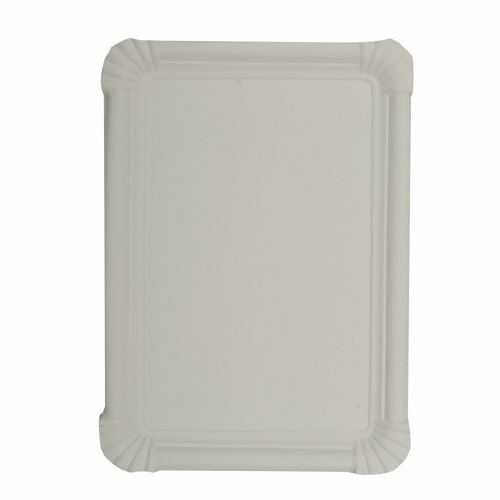 Papstar 4x 250 Teller, Pappe [rc] eckig 16 cm x 23 cm weiss