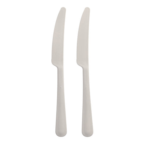 Papstar 20x 10 "Circulware by Haval" Mehrweg-Messer PP-MF 19,7 cm weiss "Gaia" extra stabil