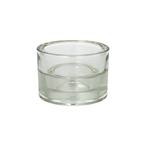 Papstar 6x Kerzenhalter Glas Ø 8,2 cm · 5,7 cm klar "2in1" für Teelichte und Maxilichte