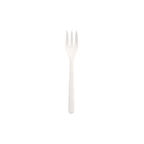 Papstar 20x 50 "Circulware by Haval" Mehrweg-Snackgabeln PP-MF 13 cm weiss extra stabil