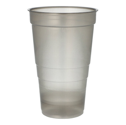 Papstar 400x Mehrweg-Trinkbecher, Polypropylen, Grau, Inhalt: 500ml, Durchmesser: 9,5cm, Höhe: 14,4cm