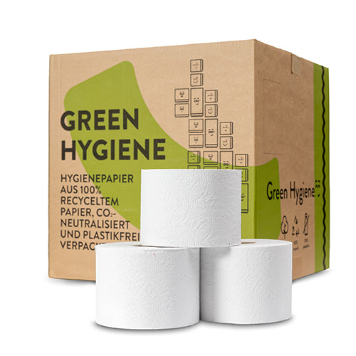 Papstar 36x Toilettenpapier "KORDULA" (3-lagig). Papier, Weiß, Serie: Green Hygiene, 11x9,5cm