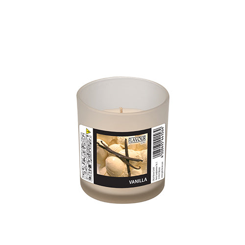 Papstar 6x "Flavour by GALA" Duftkerze im Glas Ø 70 mm · 77 mm creme - Vanilla "Indro"
