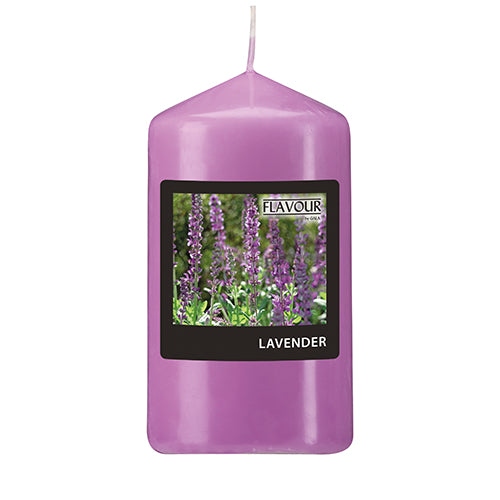 Papstar 6x "Flavour by GALA" Duft-Stumpenkerze Ø 58 mm · 110 mm violett - Lavender