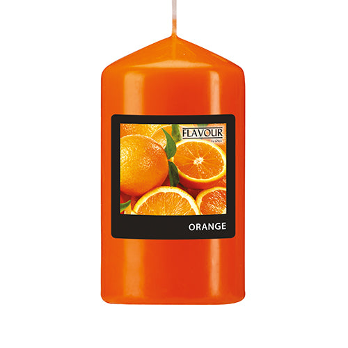 Papstar 6x "Flavour by GALA" Duft-Stumpenkerze Ø 58 mm · 110 mm orange - Orange