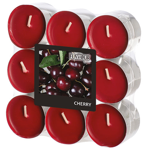 Papstar 10x 18 "Flavour by GALA" Duftlichte Ø 37,5 mm · 16,6 mm bordeaux - Cherry