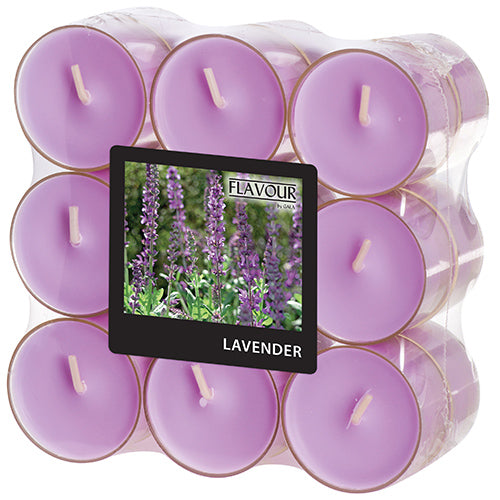 Papstar 6x 18 "Flavour by GALA" Duftlichte Ø 38 mm · 24 mm violett - Lavender in Polycarbonathülle