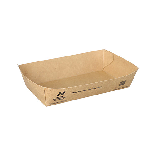 Papstar 6x 90 Snacktrays, Pappe "NOTPLA" 3,8 cm x 8,5 cm x 15,5 cm braun