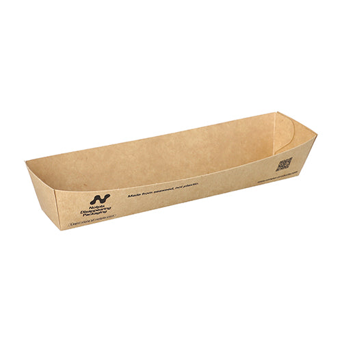 Papstar 6x 160 Snacktrays, Pappe "NOTPLA" 3,5 cm x 3,3 cm x 18,5 cm braun