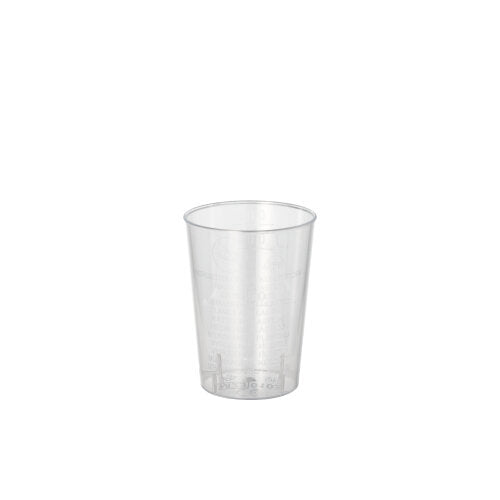 Papstar 40x 40 Schnapsgläser mit Füllstrich, Glasklar, PS, Inhalt: 5cl, Durchmesser: 4,4cm, Höhe: 5,9cm