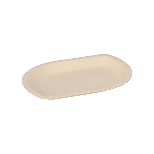 Papstar 16x 50 Snacktrays Zuckerrohr 1 cm x 13,2 cm x 9,7 cm natur