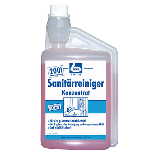 Papstar 8x "Dr. Becher" Sanitärreiniger Konzentrat 1 l Dosierflasche