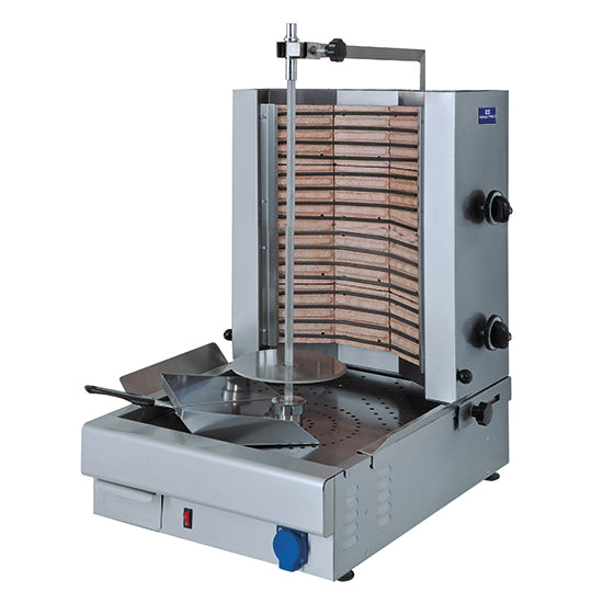Mastro Elektro-Dönergrill (2 Heizzonen), Edelstahl, 6,4kW, 380-415V, 540x480x880mm