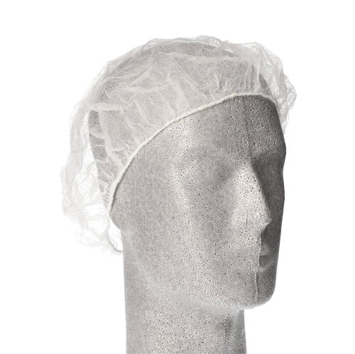 Papstar 10x 100 "WORK-INN/PS" Barett-Hauben, Vlies Ø 52 cm weiss