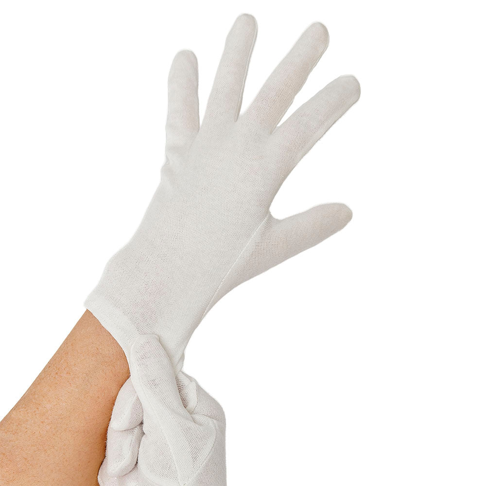 Papstar 12x 12 Paar "WORK-INN/-PS" Baumwollhandschuhe weiss Größe XL