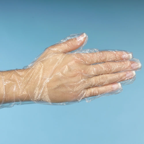 Papstar 10x 500 "WORK-INN/-PS" Handschuhe, Polyethylen, Transparent, Größe: Damen M