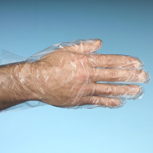 Papstar 10x 500 "WORK-INN/-PS" Handschuhe, Polyethylen, Transparent, Größe: Herren L
