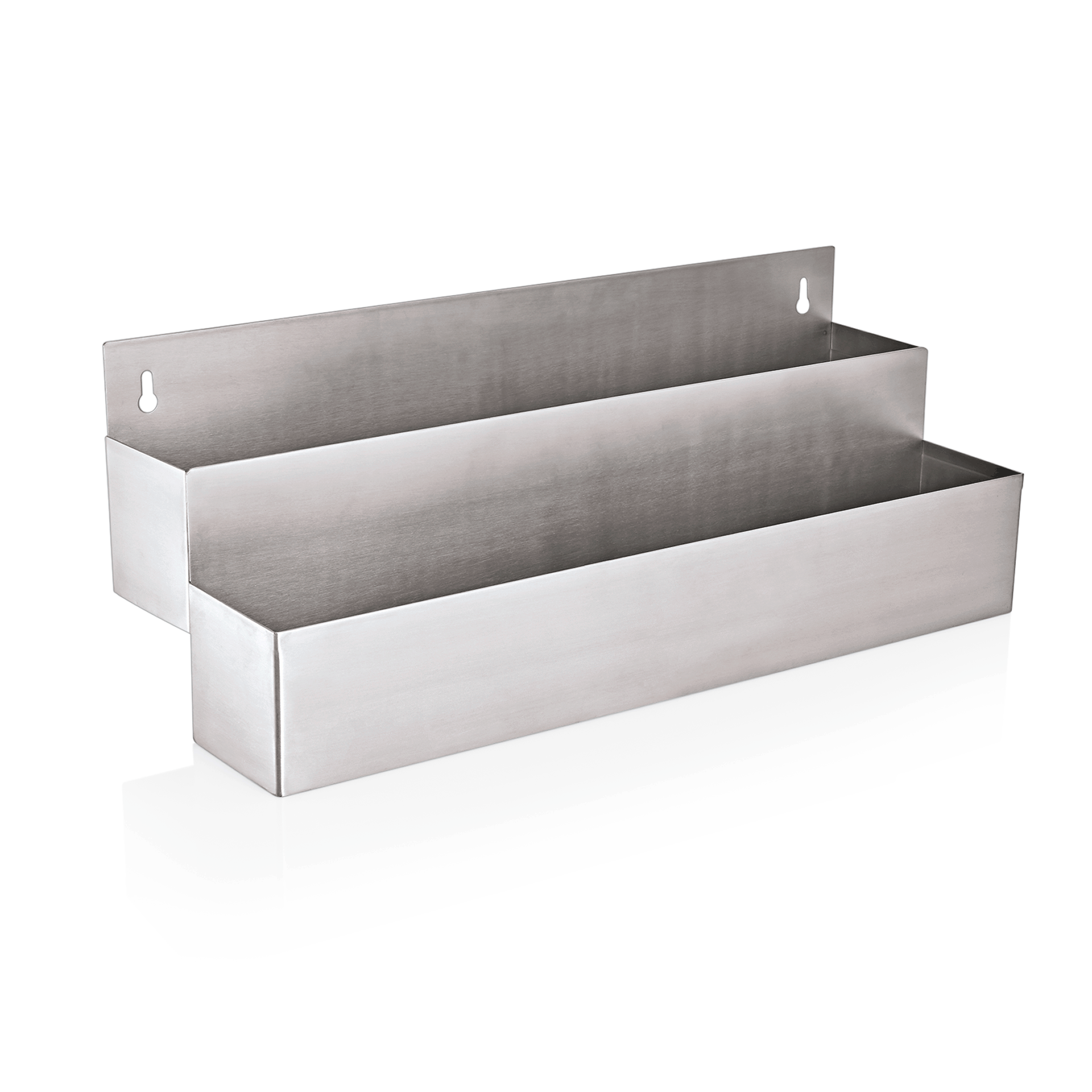WAS Germany Flaschenregal (2-stufig, Für 12 Flaschen), Chromnickelstahl, Silber, 56x21x21,5cm (9993562)