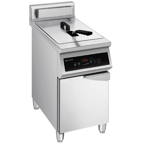 Mastro Induktions-Fritteuse 30 Liter auf Unterbau mit Tür