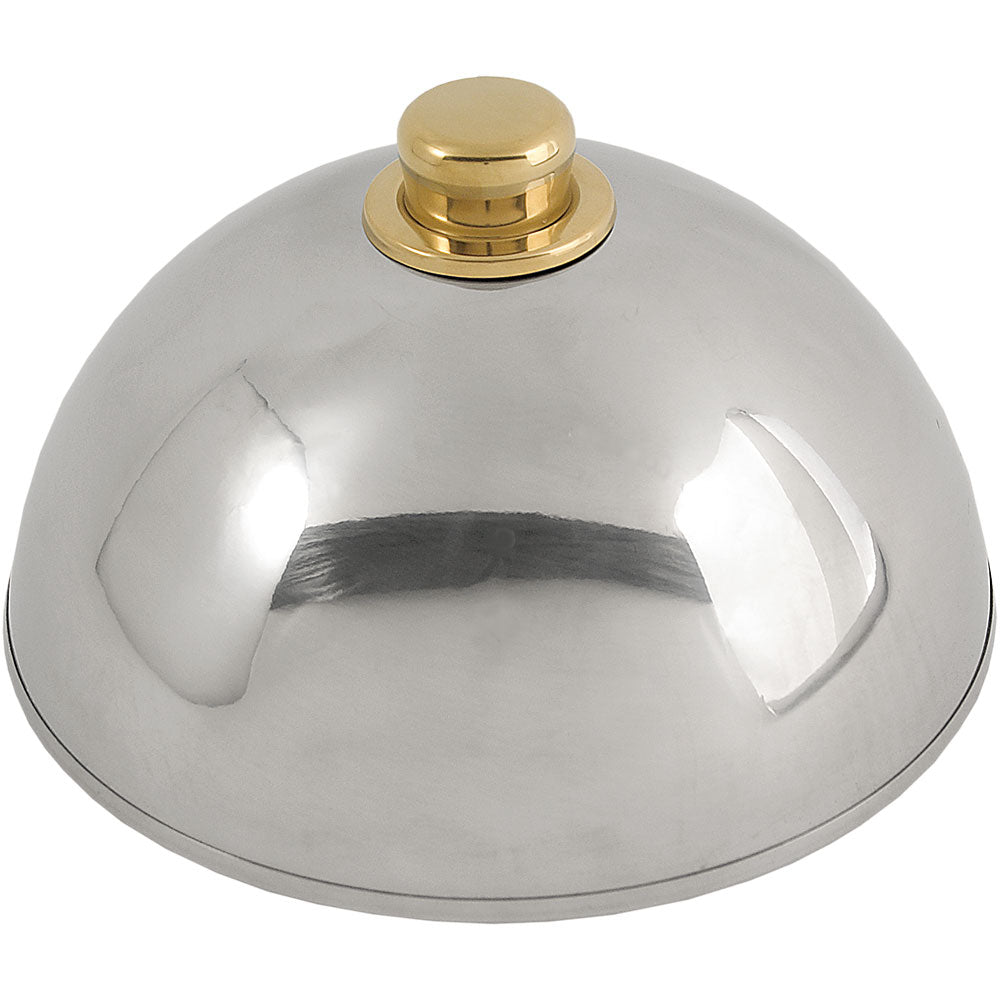 Stalgast Tellerglocke (Mit goldfarbenen Griffknopf), Edelstahl, Durchmesser: 250mm, Höhe: 110mm