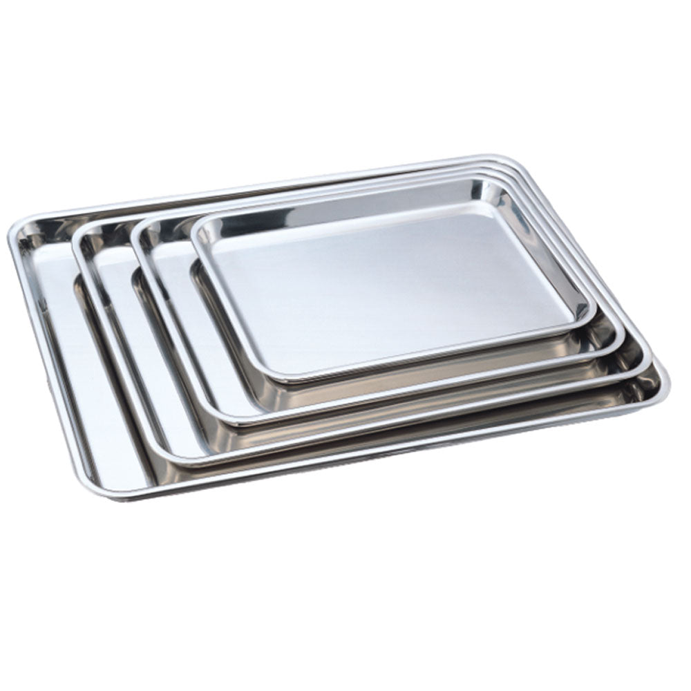 Stalgast Auslagetablett, Edelstahl, Silber, Rechteckig, 480x340mm
