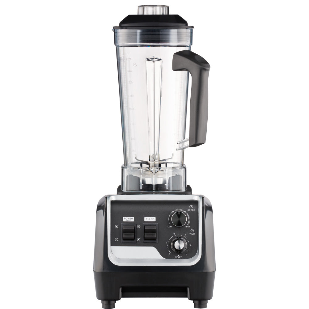 Stalgast Blender, Plastik und Polycarbonat, Schwarz, 2kW, 230V, Inhalt: 2L, 200x490x240mm