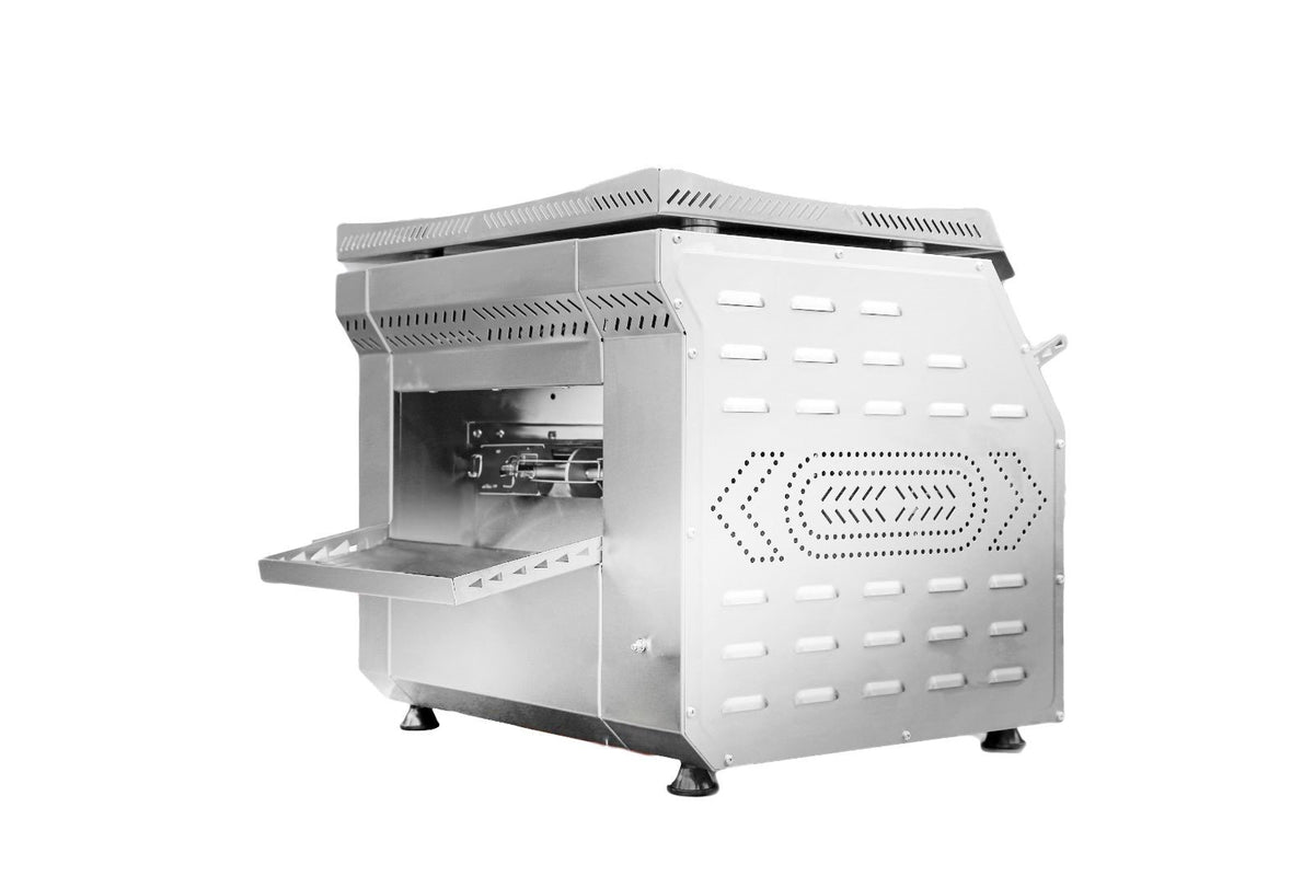 GMG Durchlauftoaster (3 Temperaturstufen), Edelstahl, Silber und Schwarz, 2,2kW, 230V, 480x660x440mm