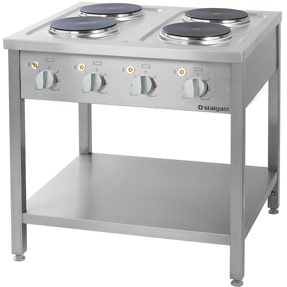 Stalgast Elektroherd Serie 700ND - 4 Platten à 2,6 kW, 800 x 700 x 850 mm (BxTxH)