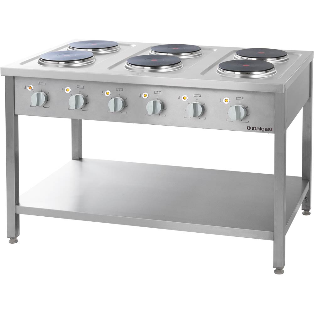 Stalgast Elektroherd Serie 700 ND- 6 Platten à 2,6 kW, 1200 x 700 x 850