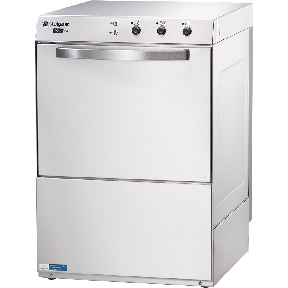 Stalgast Geschirrspülmaschine Aqua A3, Klarspülmitteldosier-, Reinigerdosier-, Klarspül- und Ablaufpumpe, 230/400V, 3,9/4,9kW, 565x680x835mm