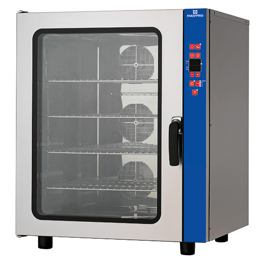 Mastro Elektro-Konvektionsofen mit Befeuchter, programmierbar, 10x GN 1/1 oder 600x400 mm