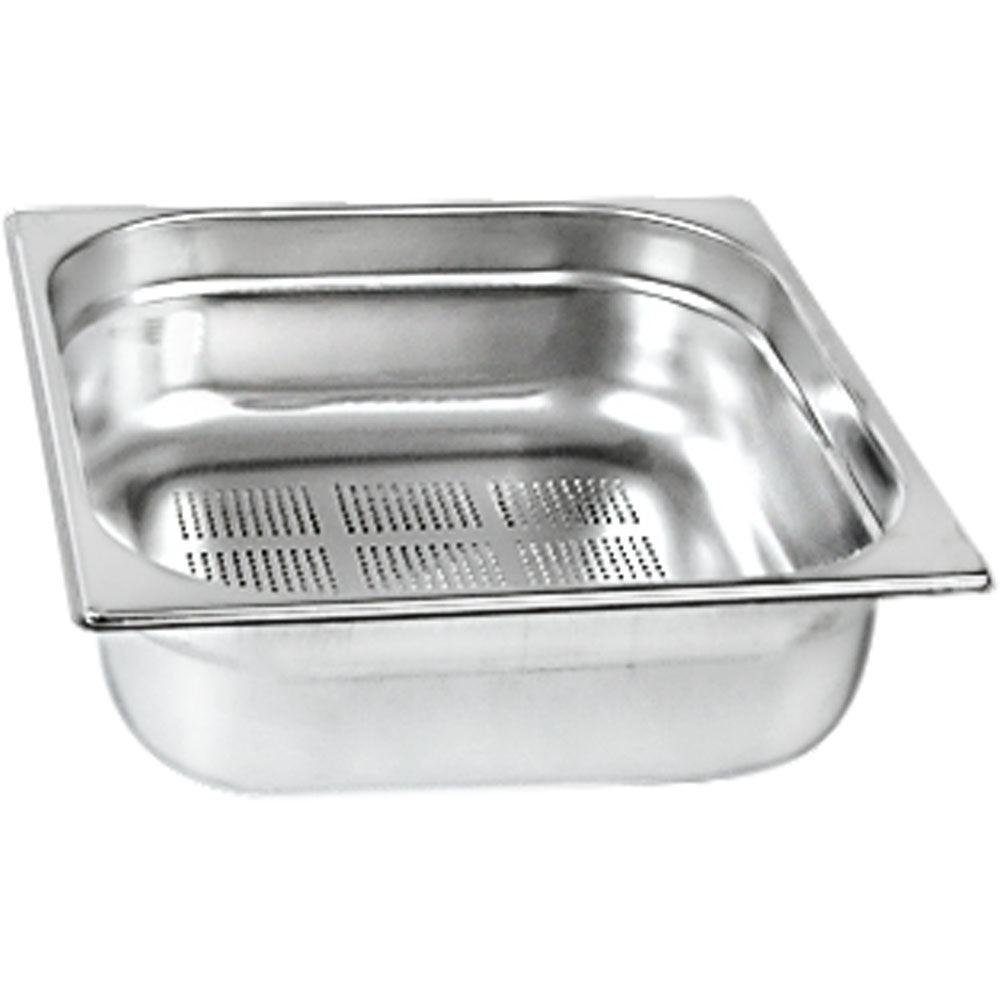 Stalgast Gastronormbehälter (GN2/3, Perforiert), Edelstahl, Serie: STANDARD, Inhalt: 5,5L, Höhe: 65mm