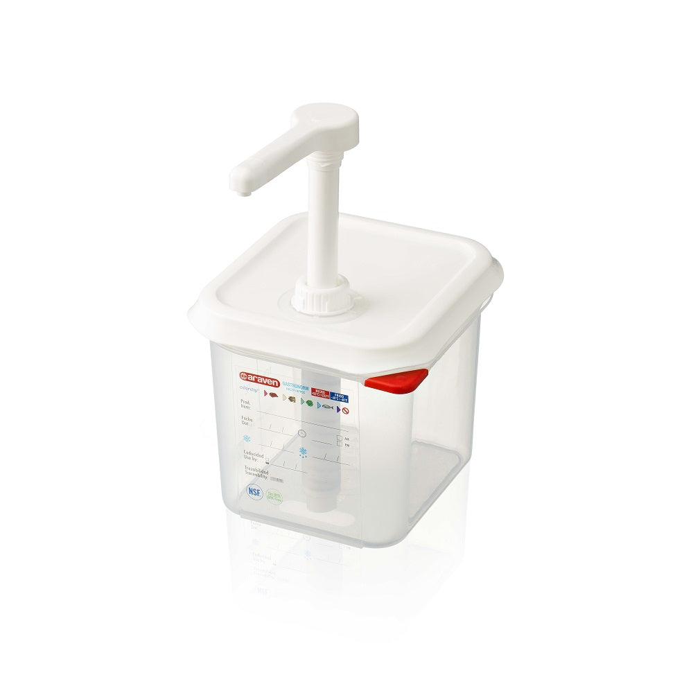Stalgast Saucenspender (GN1/6), Polypropylen, Weiß, Inhalt: 2,6L, 176x190x162mm
