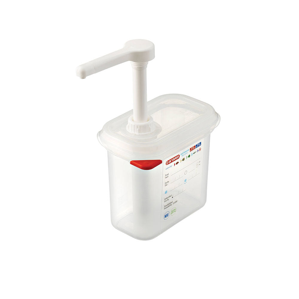 Stalgast Saucenspender (GN1/9), Polypropylen, Weiß, Inhalt: 1,5L, 176x190x108mm