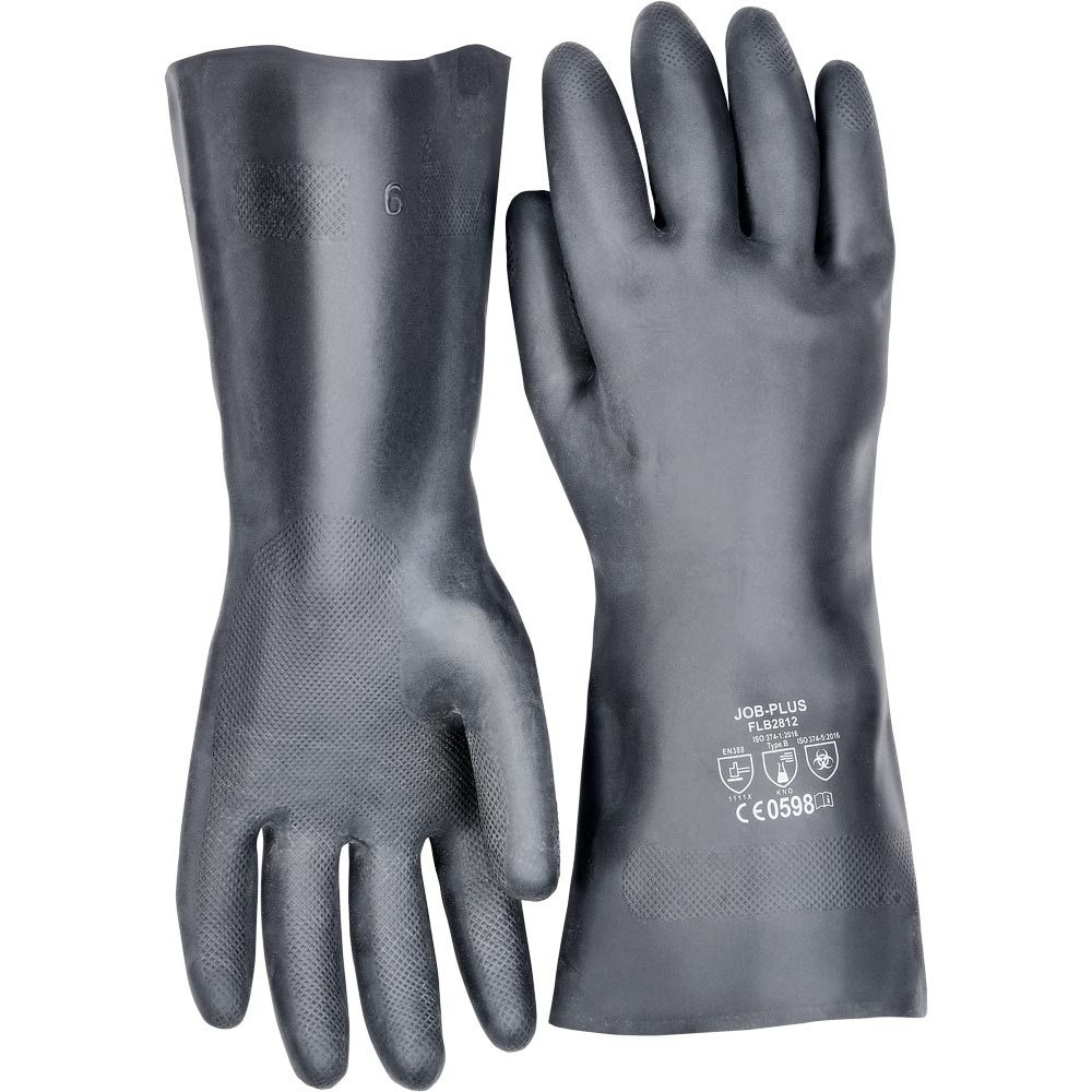 Stalgast Schutzhandschuhe, Naturkautschuk, Schwarz, Größe: L