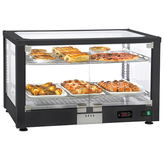 Mastro Warme-Theke, 2 Ebenen mit Flügeltüren, +20°/+90°C, 780x490x480mm