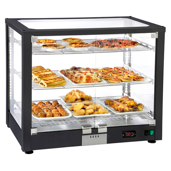 Mastro Warme-Theke, 3 Ebenen mit Flügeltüren, +20°/+90°C, 780x490x640mm