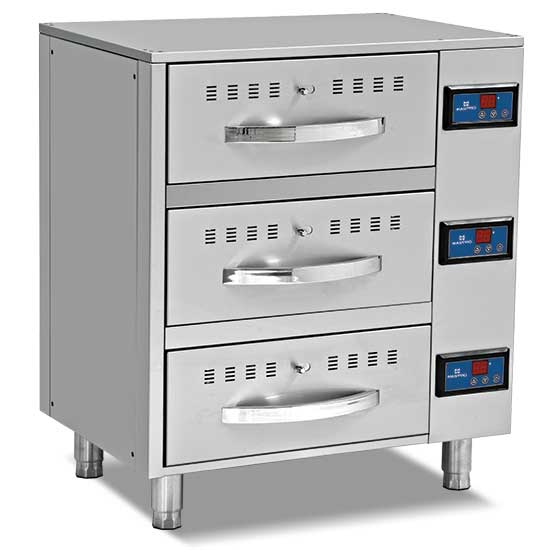 Mastro Warmhalteschublade, 3 Schubladen je GN 1/1