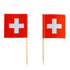Kögler 3.750x Deko-Picker "Flagge, Schweiz", 15x 250 Stk./Schaukart.