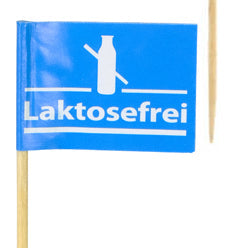 Kögler 3.750x Deko-Picker "Flagge, Laktosefrei", 15x 250 Stk./Schaukart.