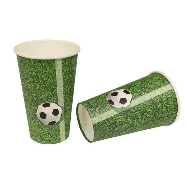 Kögler 600x Papp-Trinkbecher "Fußballrasen", 12x 50 Stk./Set