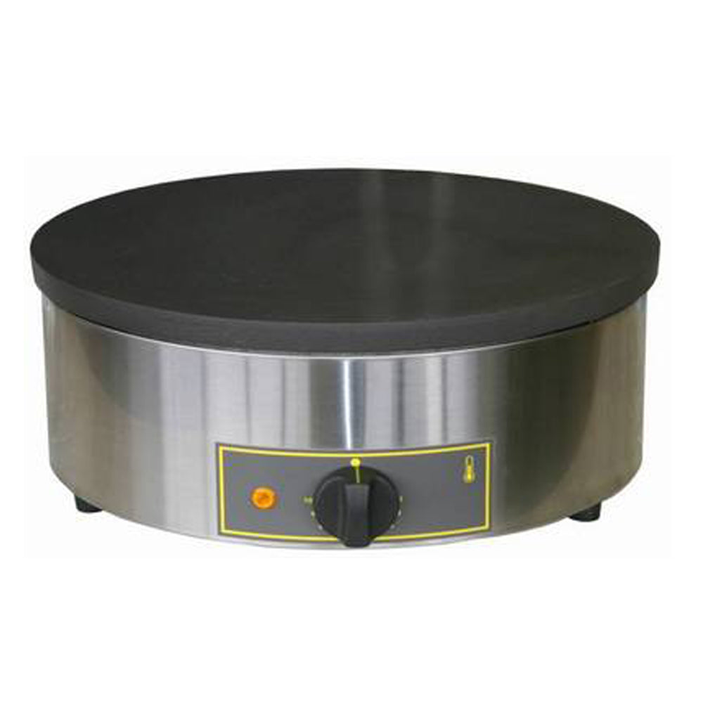 ROLLER GRILL Elektro-Crêpesgerät, Edelstahl und Gusseisen, 3,6kW, 230V, Durchmesser: 400mm, Höhe: 190mm