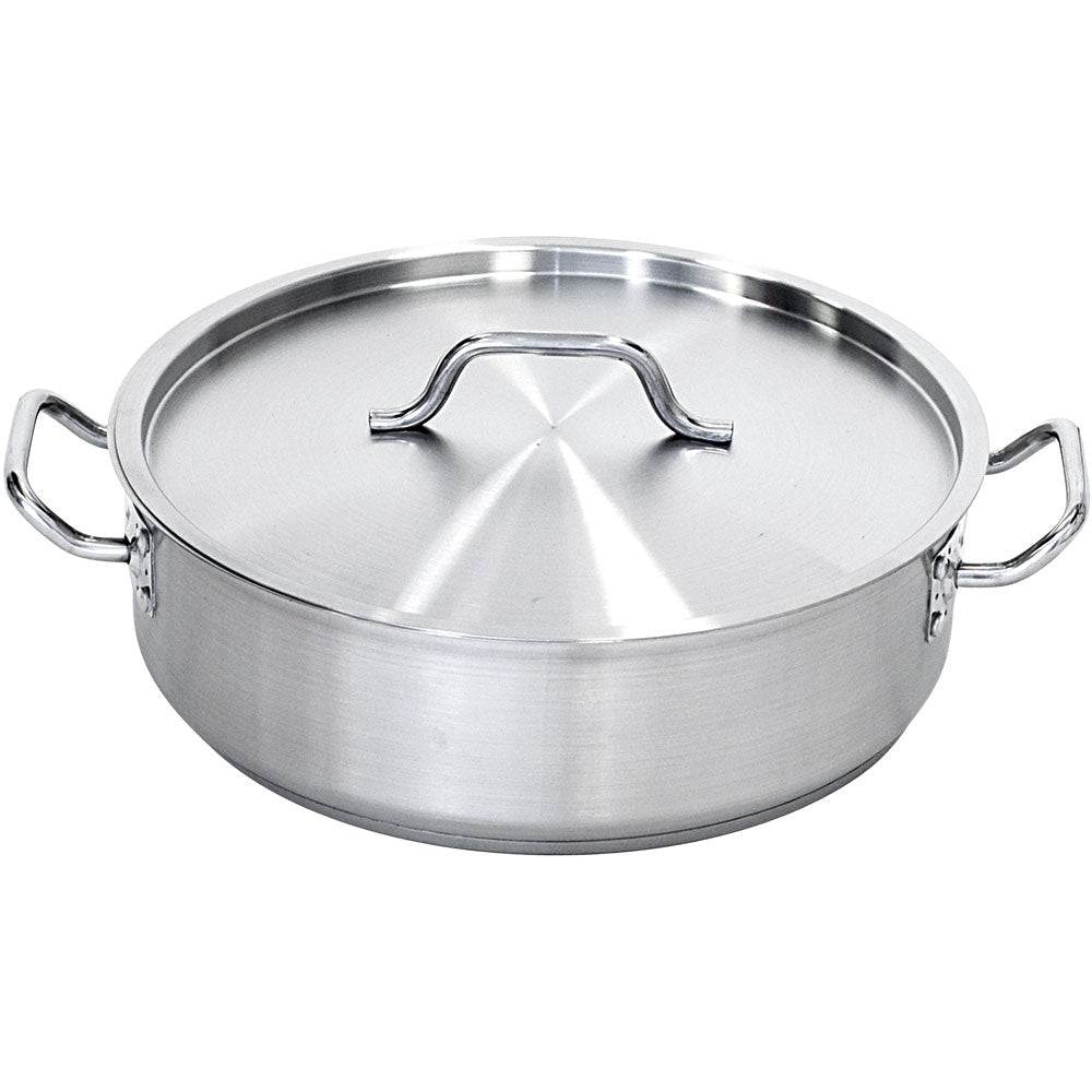 Stalgast Bratentopf mit Deckel, Edelstahl, Inhalt: 11,2L, Durchmesser: 360mm, Höhe: 110mm